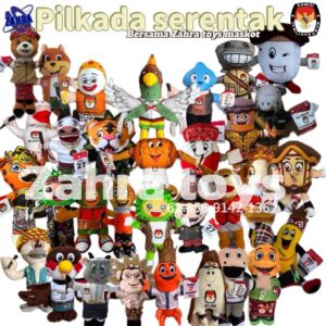 ZAHRA TOYS Boneka Maskot KPU/Instansi Pemerintah 30CM (free custom)